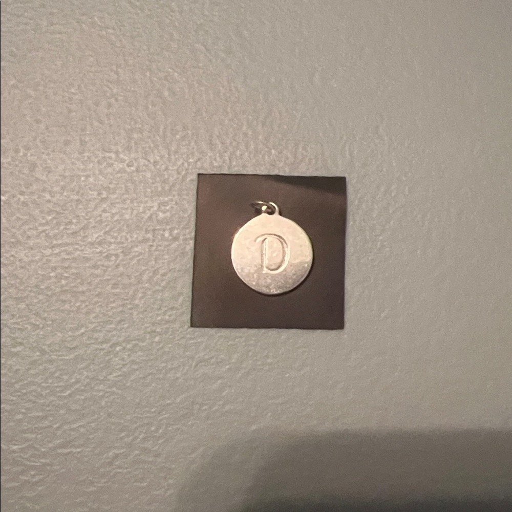 Stella & Dot Silver D Initial Pendant Charm - Picture 2 of 8